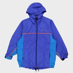 Nike ACG Clima-Fit Anorak Rain Jacket Size Large Hooded Blue Orange